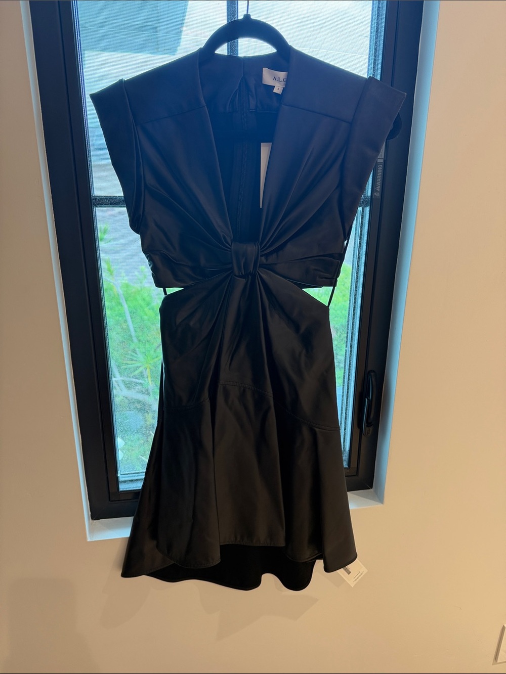 A.L.C. Black Knot-Front Mini Dress